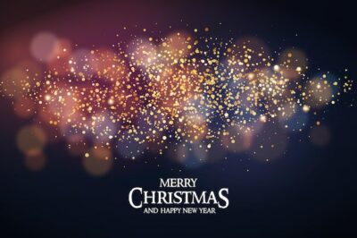 Free Vector | Merry christmas background card with elegant bokeh
