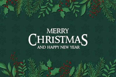 Free Vector | Merry christmas background with flat design