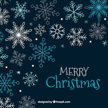 Free Vector | Merry christmas background with snowflakes
