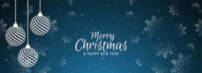 Free Vector | Merry christmas banner with snowflakes