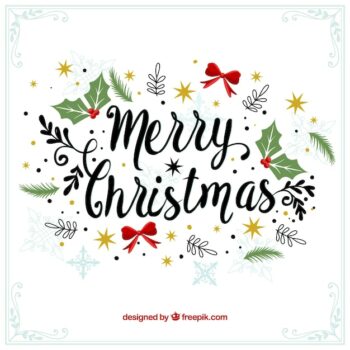 Free Vector | Merry christmas decorative vintage background