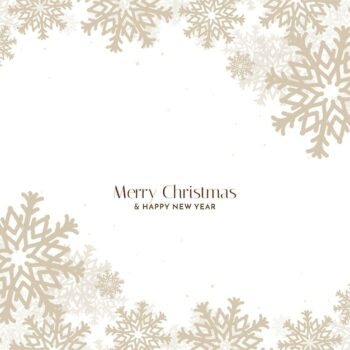 Free Vector | Merry christmas festival beautiful snowflakes background design vector
