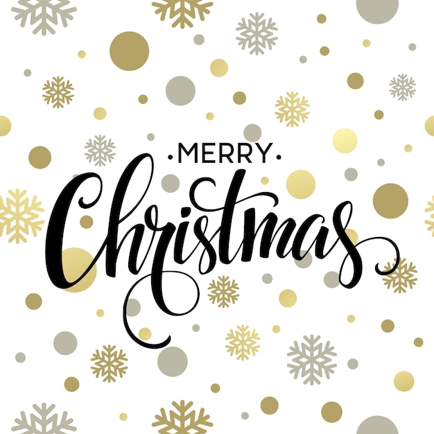 Free Vector | Merry christmas gold glittering lettering design. vector illustration eps 10