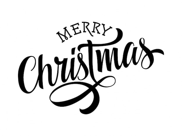 Free Vector | Merry christmas lettering