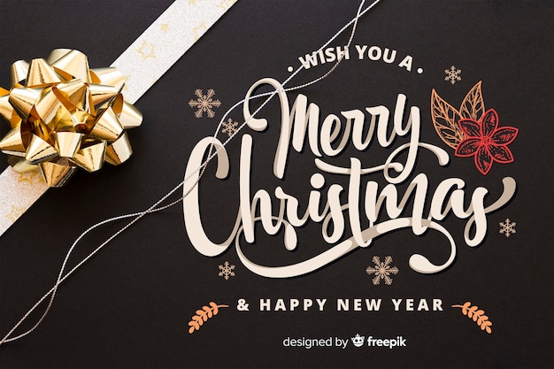 Free Vector | Merry christmas & new year background