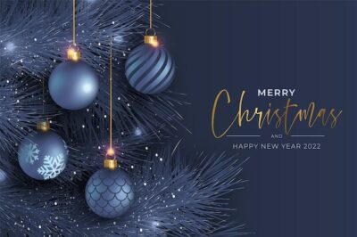 Free Vector | Merry christmas realistic background with presents and ornaments