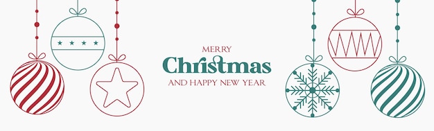 Free Vector | Modern christmas and happy new year display with flat design