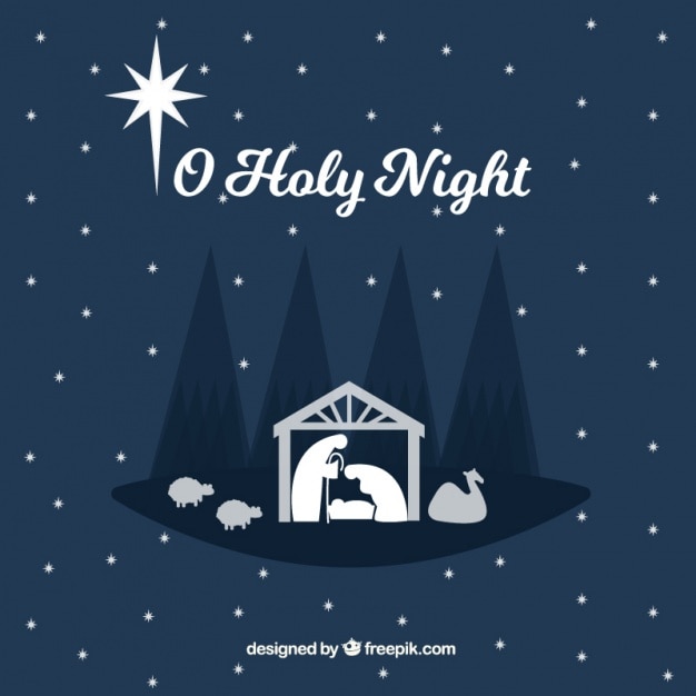 Free Vector | Modern nativity scene background