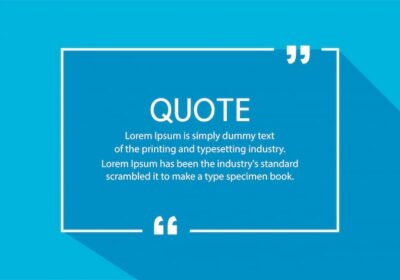 Free Vector | Modern quotes communication template