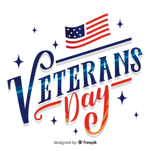 Free Vector | Modern veteran's day composition with flt design