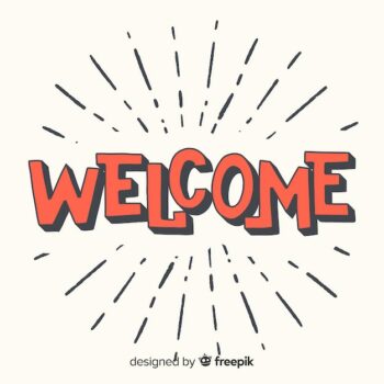 Free Vector | Modern welcome lettering concept
