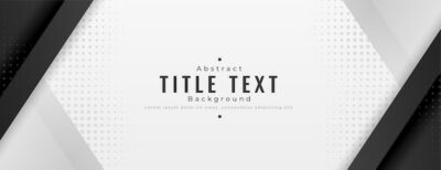 Free Vector | Modern wide presentation banner in black and white shade