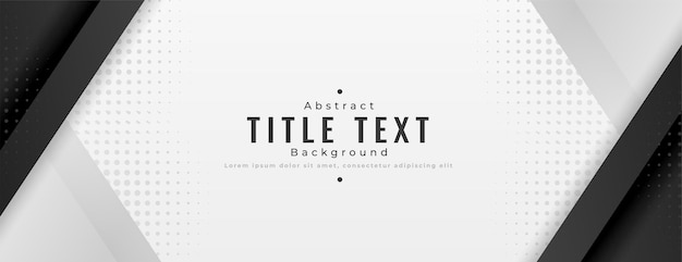 Free Vector | Modern wide presentation banner in black and white shade
