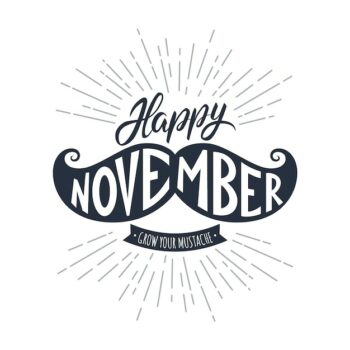 Free Vector | Movember concept with lettering