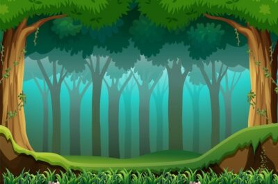 Free Vector | Nature scene with many trees