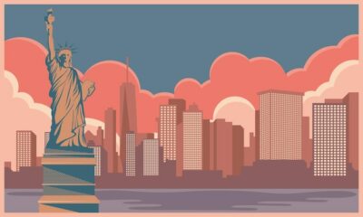 Free Vector | New york city cityscape scene