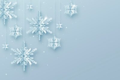 Free Vector | Paper style winter background