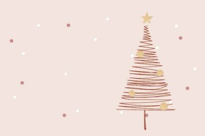 Free Vector | Pink winter background, christmas aesthetic design vector
