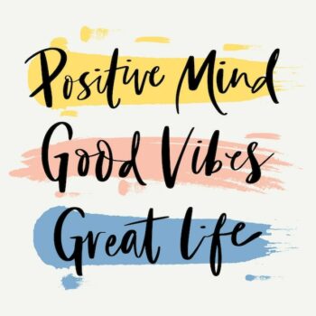 Free Vector | Positive mind lettering concept