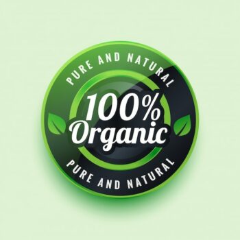 Free Vector | Pure and natural organic label or badge