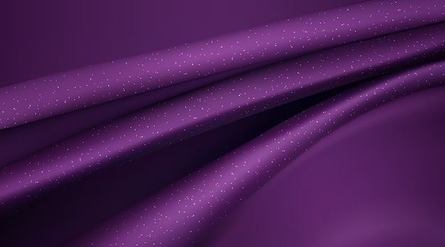 Free Vector | Purple silky fabric abstract background 3d illustration realistic swirled textile