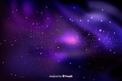 Free Vector | Purple sky with stars background