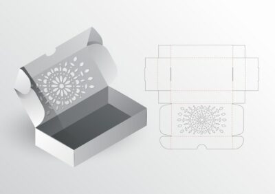 Free Vector | Realistic box packaging die cut template