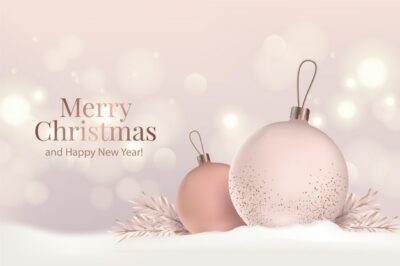 Free Vector | Realistic christmas background