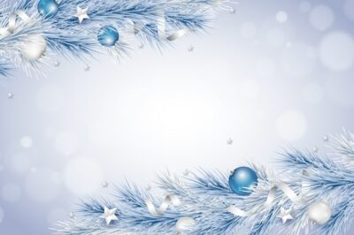 Free Vector | Realistic christmas background with baubles and branches