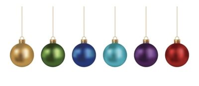 Free Vector | Realistic christmas balls vector illustration set isolated on a white background.