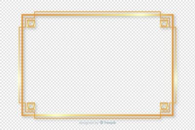 Free Vector | Realistic golden frame