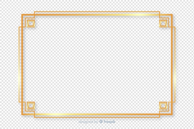 Free Vector | Realistic golden frame