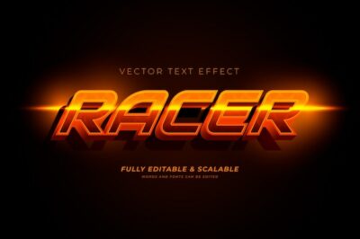 Free Vector | Realistic racing text effect