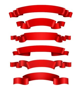 Free Vector | Realistic red ribbons