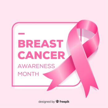 Free Vector | Realistic ribbon breast cancer awareness