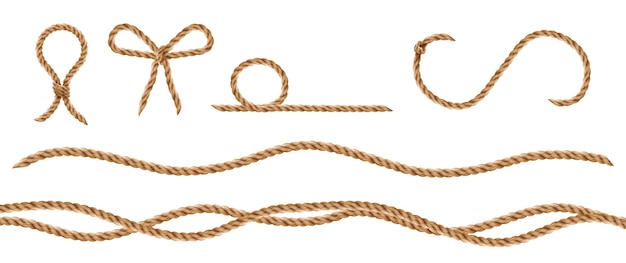 Free Vector | Realistic rope collection