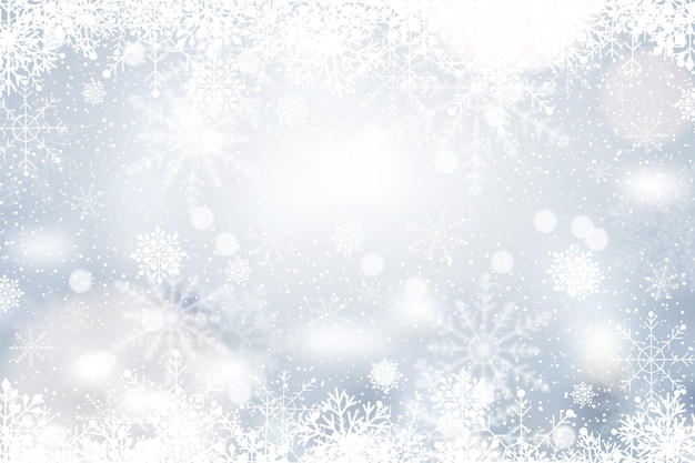 Free Vector | Realistic snowflake border