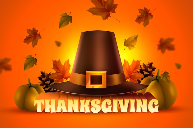 Free Vector | Realistic thanksgiving background