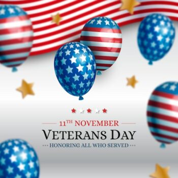 Free Vector | Realistic veterans day