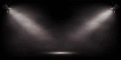 Free Vector | Realistic vintage spotlights theater or show dark stage background with projector rays