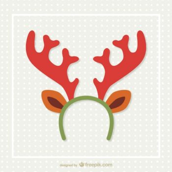 Free Vector | Reindeer horns vector