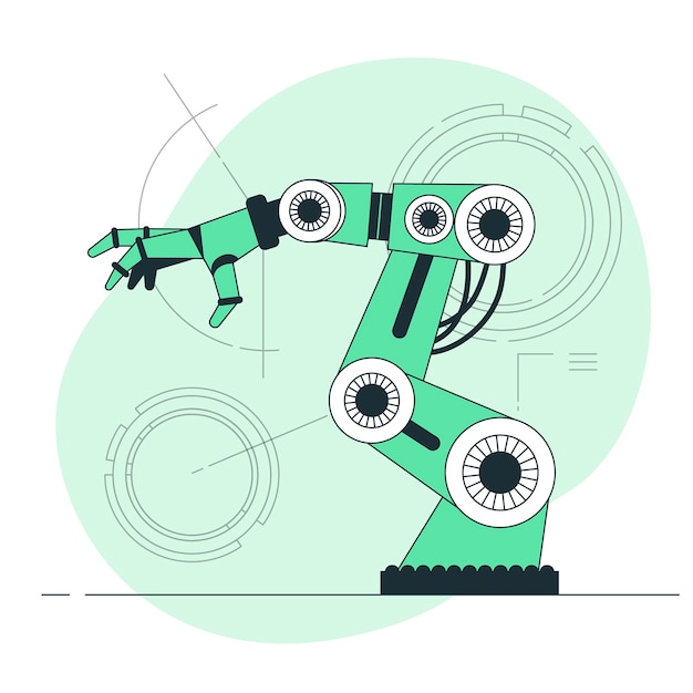 Free Vector | Robot arm concept illustration