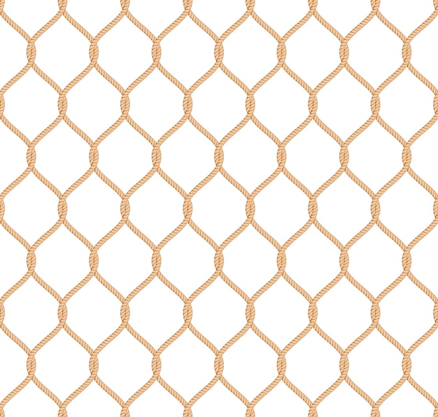 Free Vector | Rope marine net pattern seamless vector