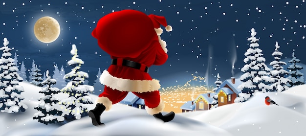 Free Vector | Santa claus banner design