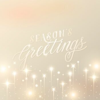 Free Vector | Season greeting on gold background