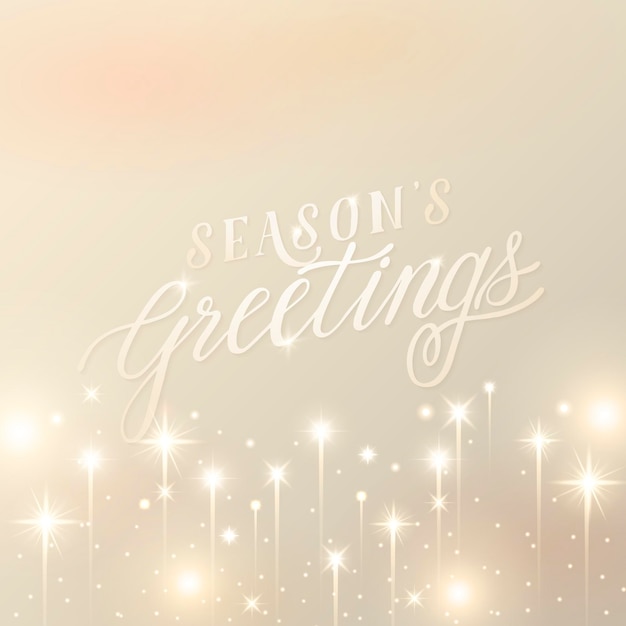 Free Vector | Season greeting on gold background