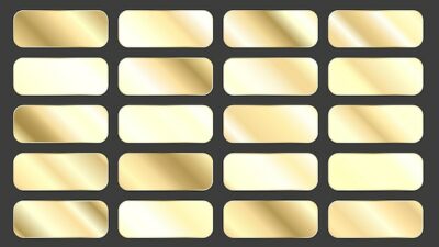 Free Vector | Set of golden gradient panels