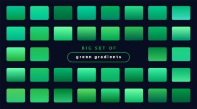 Free Vector | Set of green smooth gradients