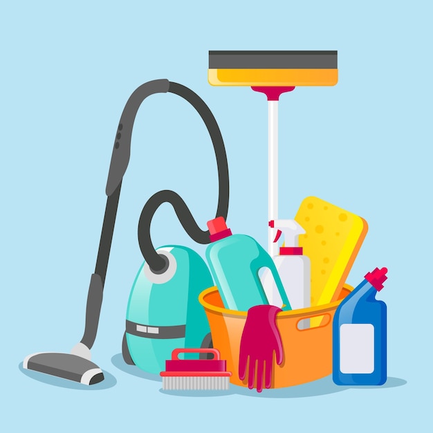 Free Vector | Set of surface cleaning products