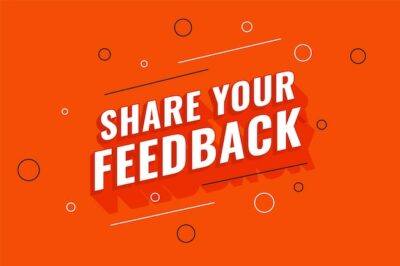 Free Vector | Share your feedback orange background
